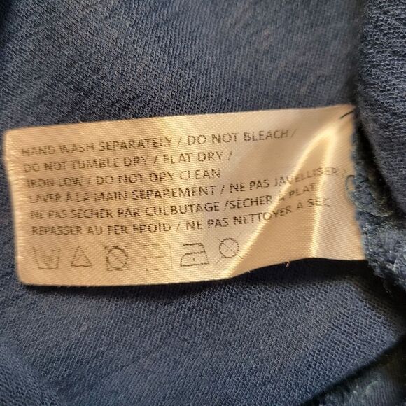 Altar'd State Blue Lace Peasant Blouse Top  Women's Medium Boho - Picture 7 of 9